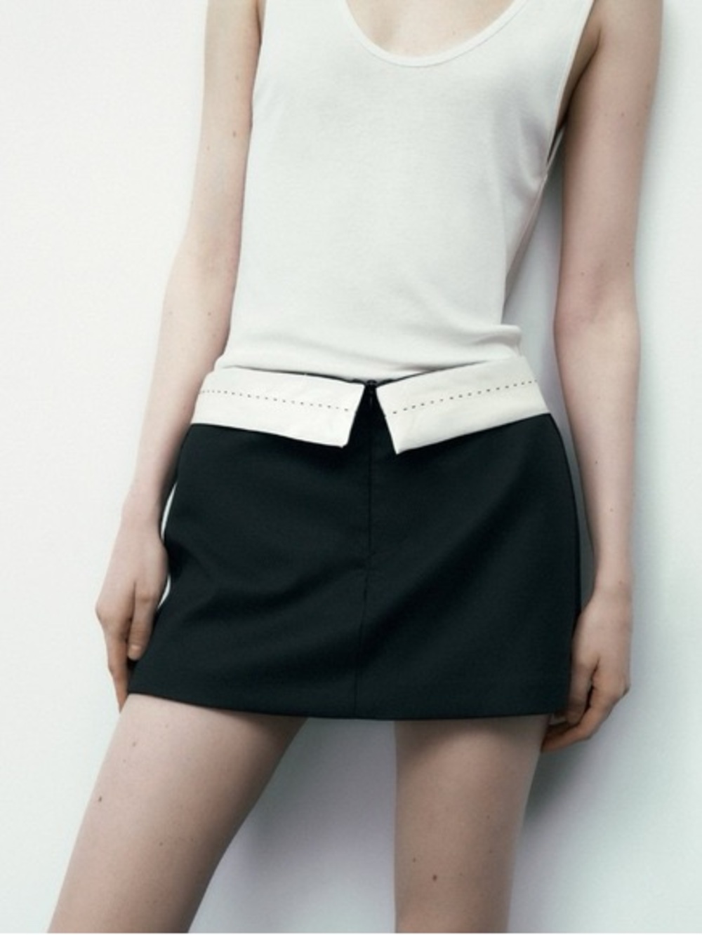 Zara Black Mini Skort with Waistband